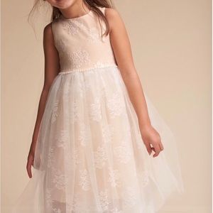 Mae Li Rose Tulle Lace Pearl Dress Sz 4/5